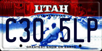 UT license plate C305LP