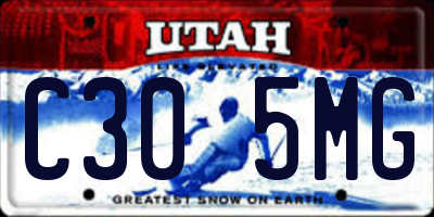 UT license plate C305MG