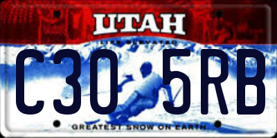 UT license plate C305RB