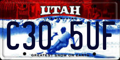 UT license plate C305UF