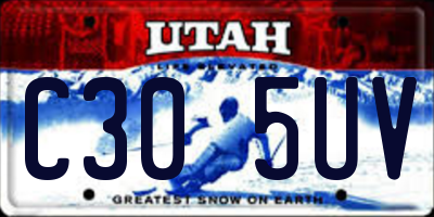 UT license plate C305UV