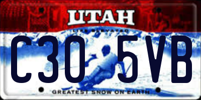 UT license plate C305VB