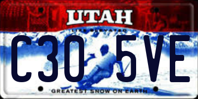 UT license plate C305VE
