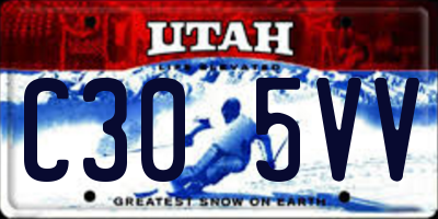UT license plate C305VV