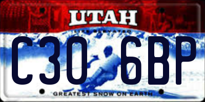 UT license plate C306BP