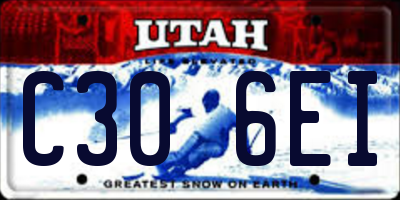 UT license plate C306EI