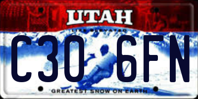 UT license plate C306FN