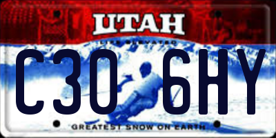 UT license plate C306HY