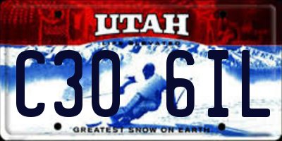 UT license plate C306IL