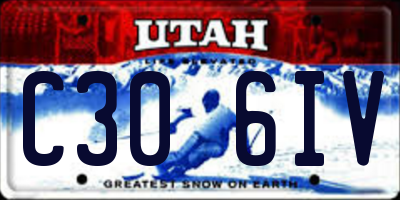 UT license plate C306IV
