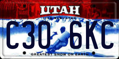 UT license plate C306KC