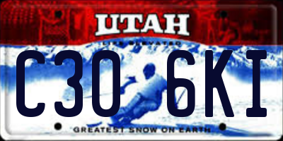 UT license plate C306KI