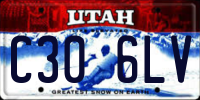 UT license plate C306LV