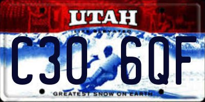 UT license plate C306QF
