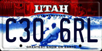 UT license plate C306RL
