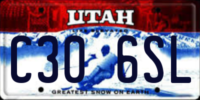 UT license plate C306SL