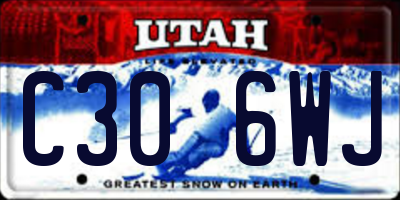 UT license plate C306WJ