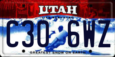 UT license plate C306WZ