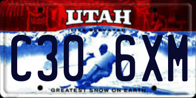UT license plate C306XM