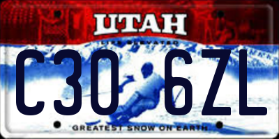 UT license plate C306ZL