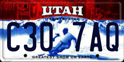 UT license plate C307AQ