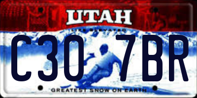 UT license plate C307BR