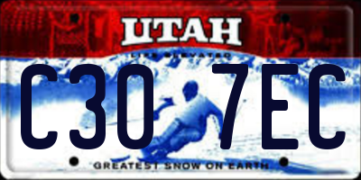 UT license plate C307EC