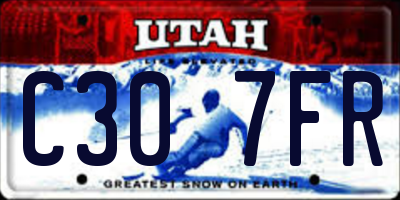 UT license plate C307FR