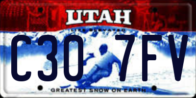 UT license plate C307FV