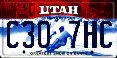 UT license plate C307HC