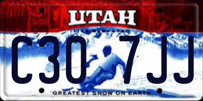 UT license plate C307JJ