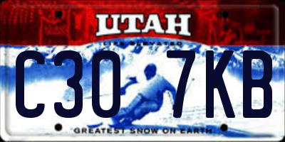 UT license plate C307KB