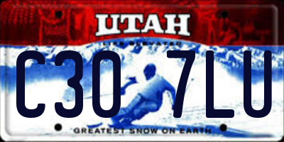 UT license plate C307LU
