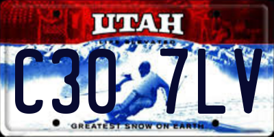 UT license plate C307LV