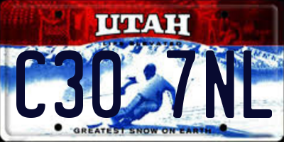 UT license plate C307NL