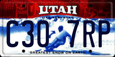 UT license plate C307RP