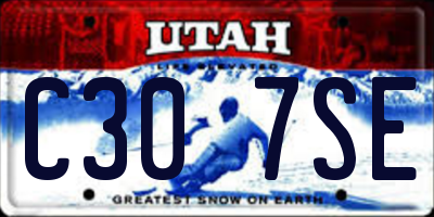 UT license plate C307SE