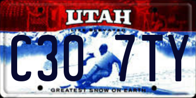 UT license plate C307TY