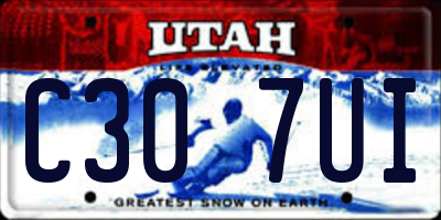UT license plate C307UI