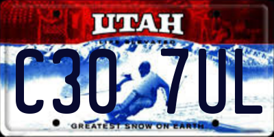 UT license plate C307UL