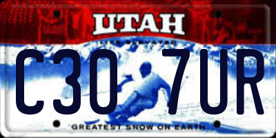 UT license plate C307UR