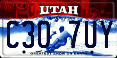 UT license plate C307UY