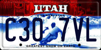 UT license plate C307VL
