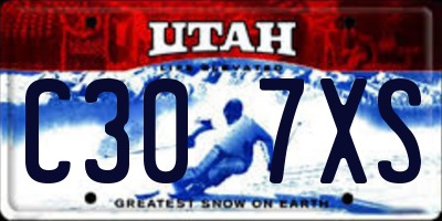 UT license plate C307XS