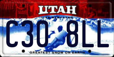 UT license plate C308LL