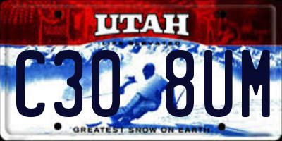 UT license plate C308UM