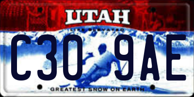UT license plate C309AE