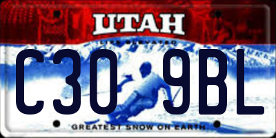 UT license plate C309BL