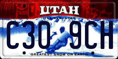 UT license plate C309CH