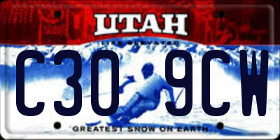 UT license plate C309CW